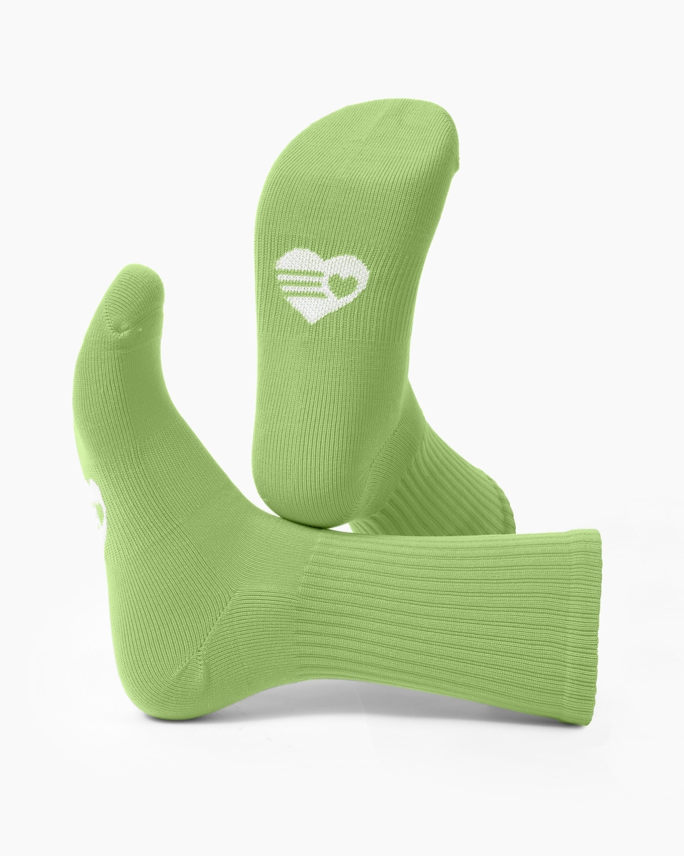 Sport Socks with Green Logo (2 pairs)
